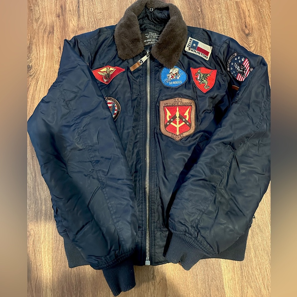 TOP GUN Official B-15 Flight Bomber jacket with Patches